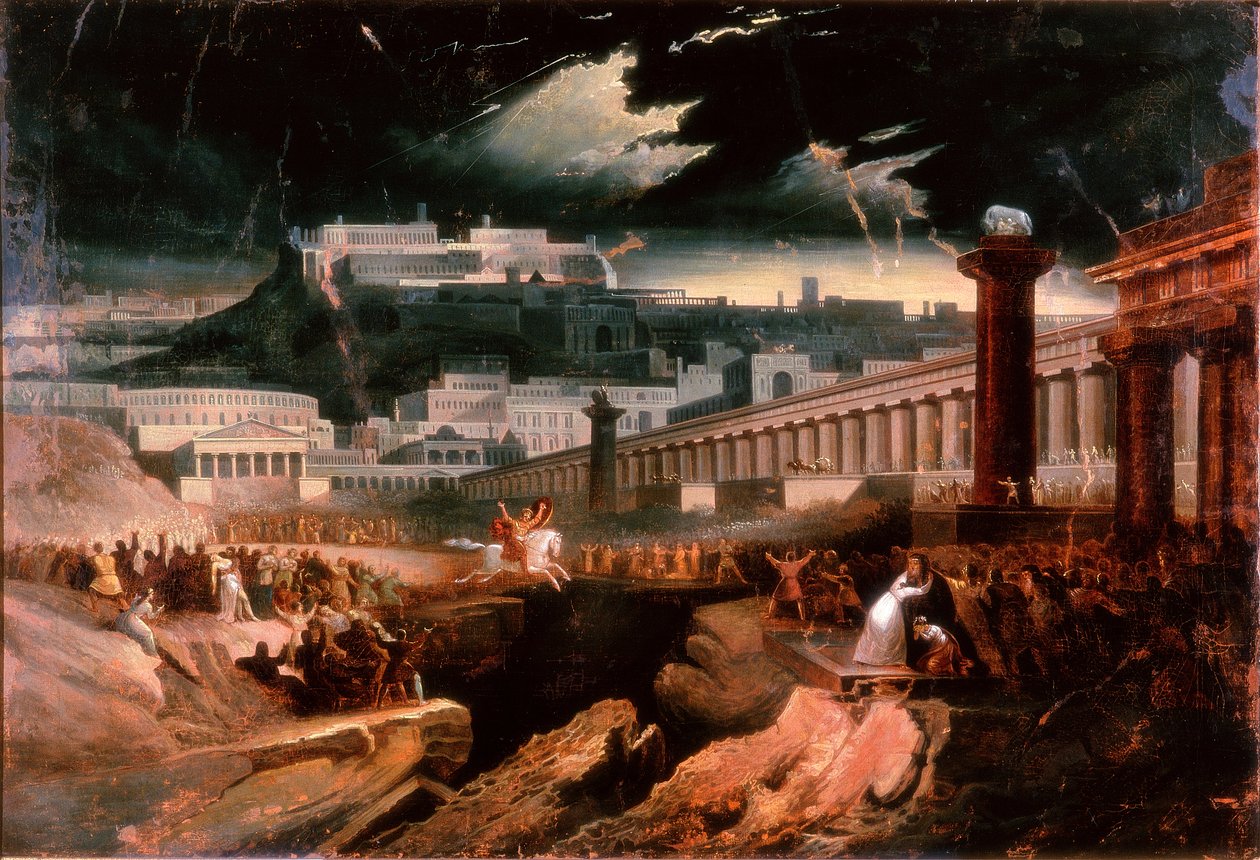 Marcus Curtius, c.1827 de John Martin