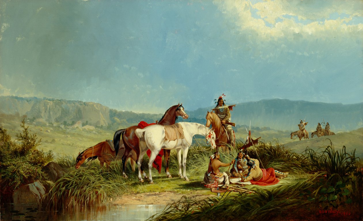 Indios jugando a las cartas, 1866 de John Mix Stanley