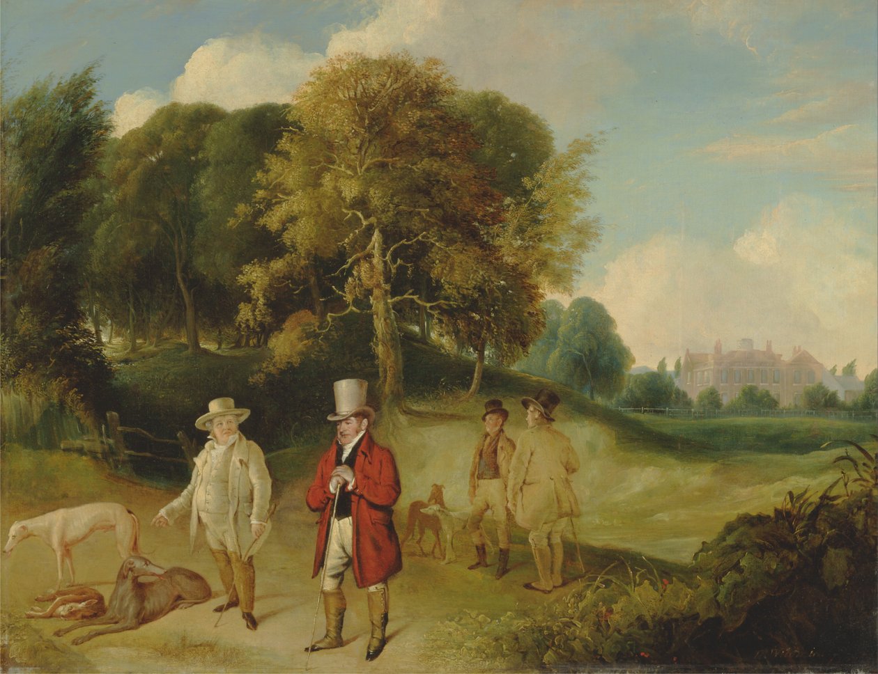 J.M.W. Turner y Walter Fawkes en Farnley Hall de John Robert Wildman