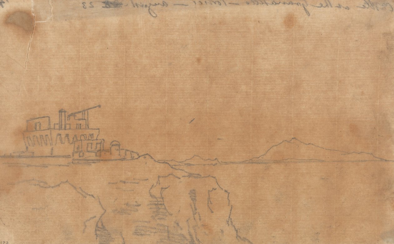 Castillo en el Granatello, Portici, 23 de agosto de John Robert Cozens