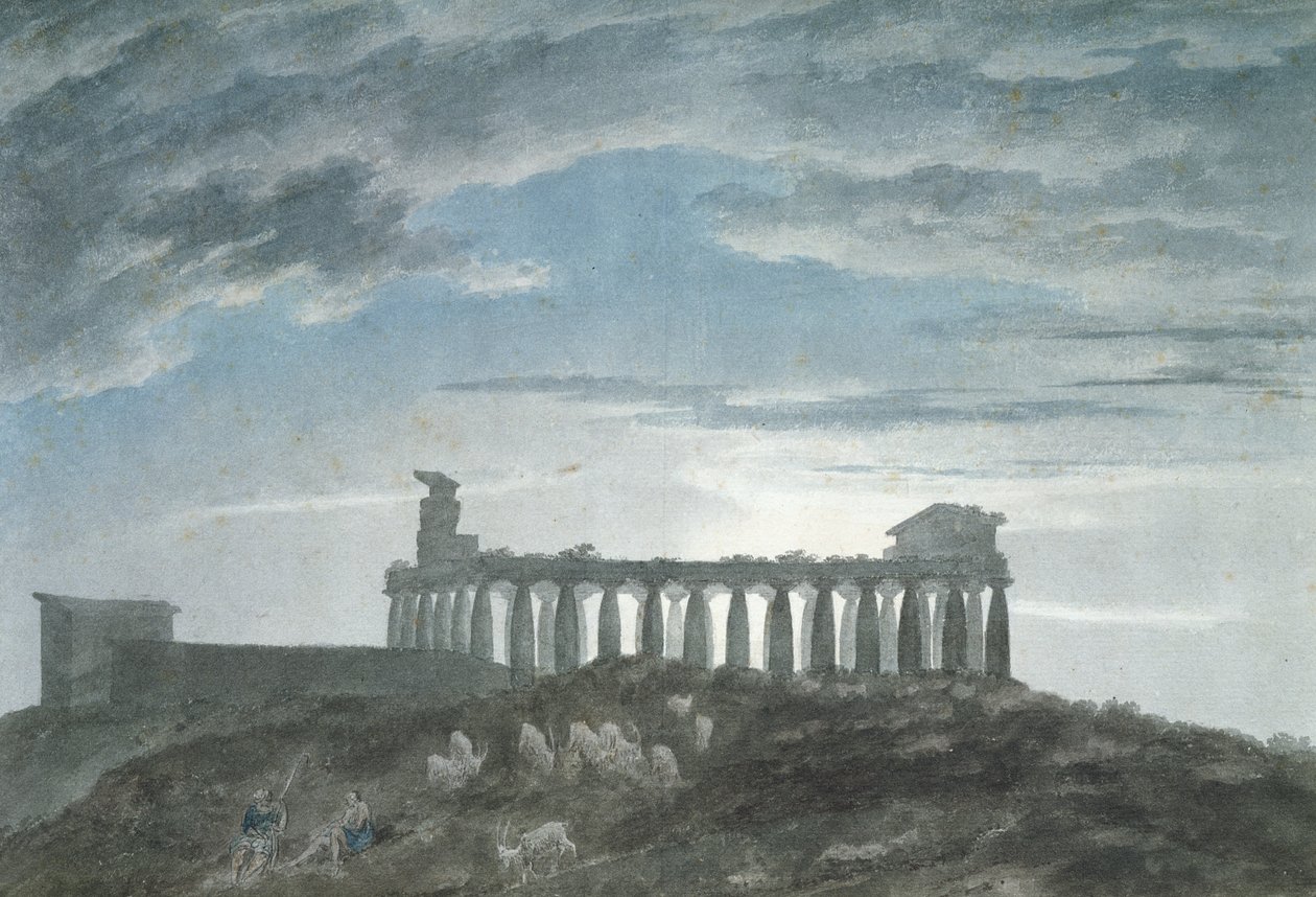 El pequeño templo en Paestum de John Robert Cozens
