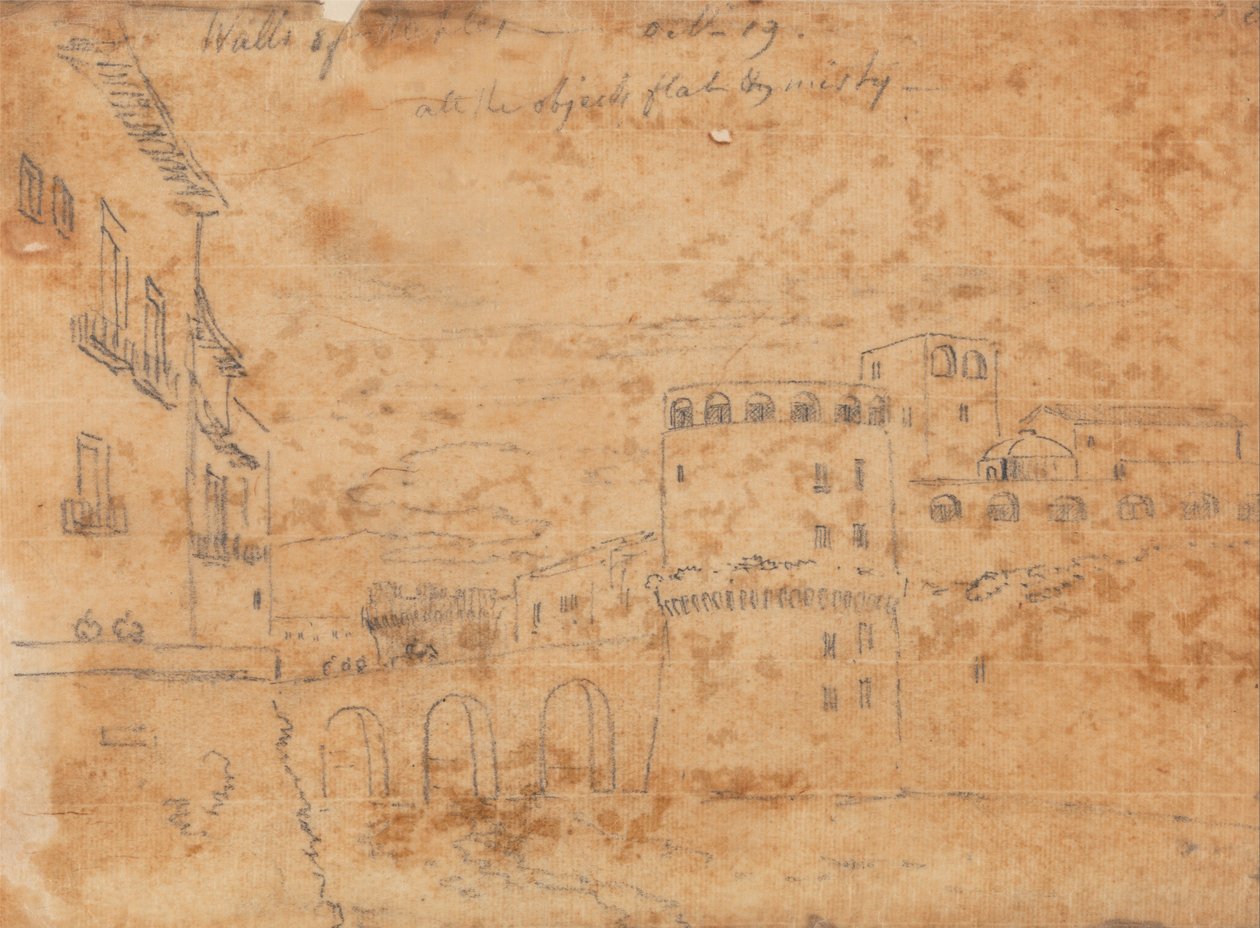 Murallas de Nápoles, 19 de octubre de John Robert Cozens