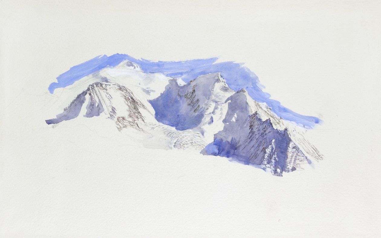 Mont Blanc desde Saint-Martin-sur-Arve, octubre 1874 de John Ruskin
