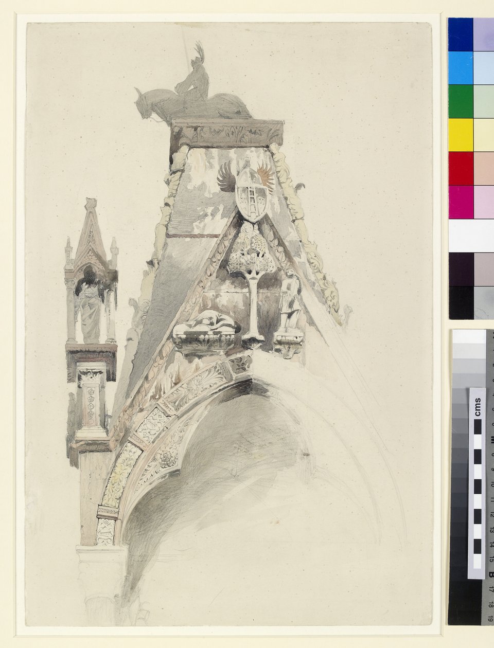 La tumba de Mastino II, Santa Maria Antica, Verona, siglo XIX de John Ruskin