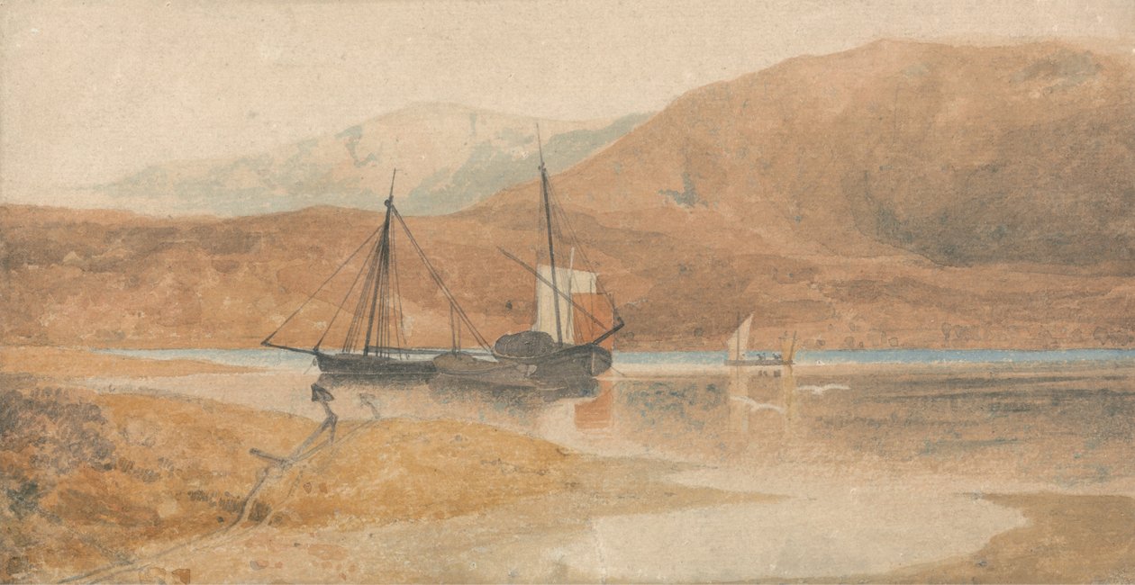 Estuario de Barmouth con Cader Idris, Gales del Norte de John Sell Cotman