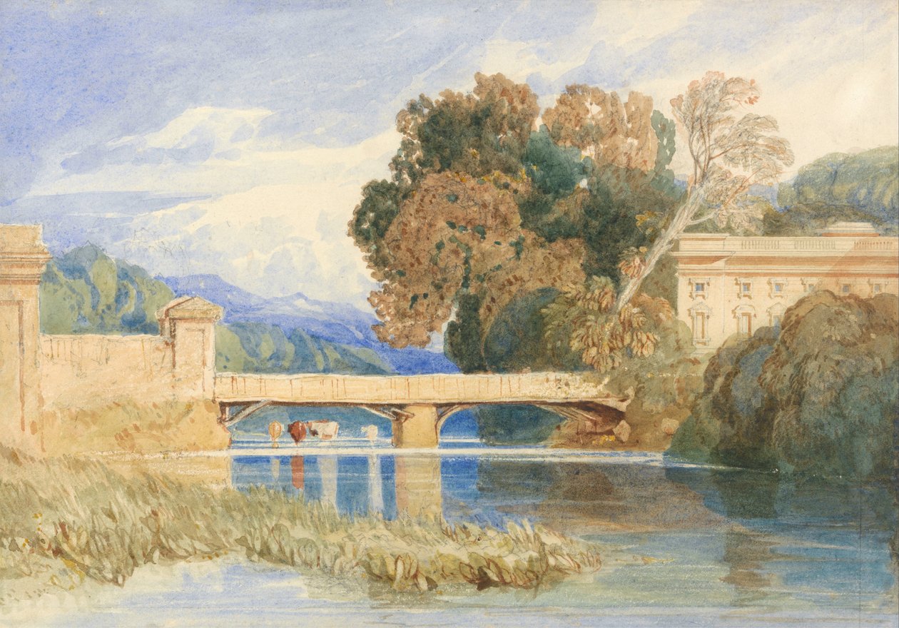 Chateau Navarre, cerca de Evreux, Normandía de John Sell Cotman
