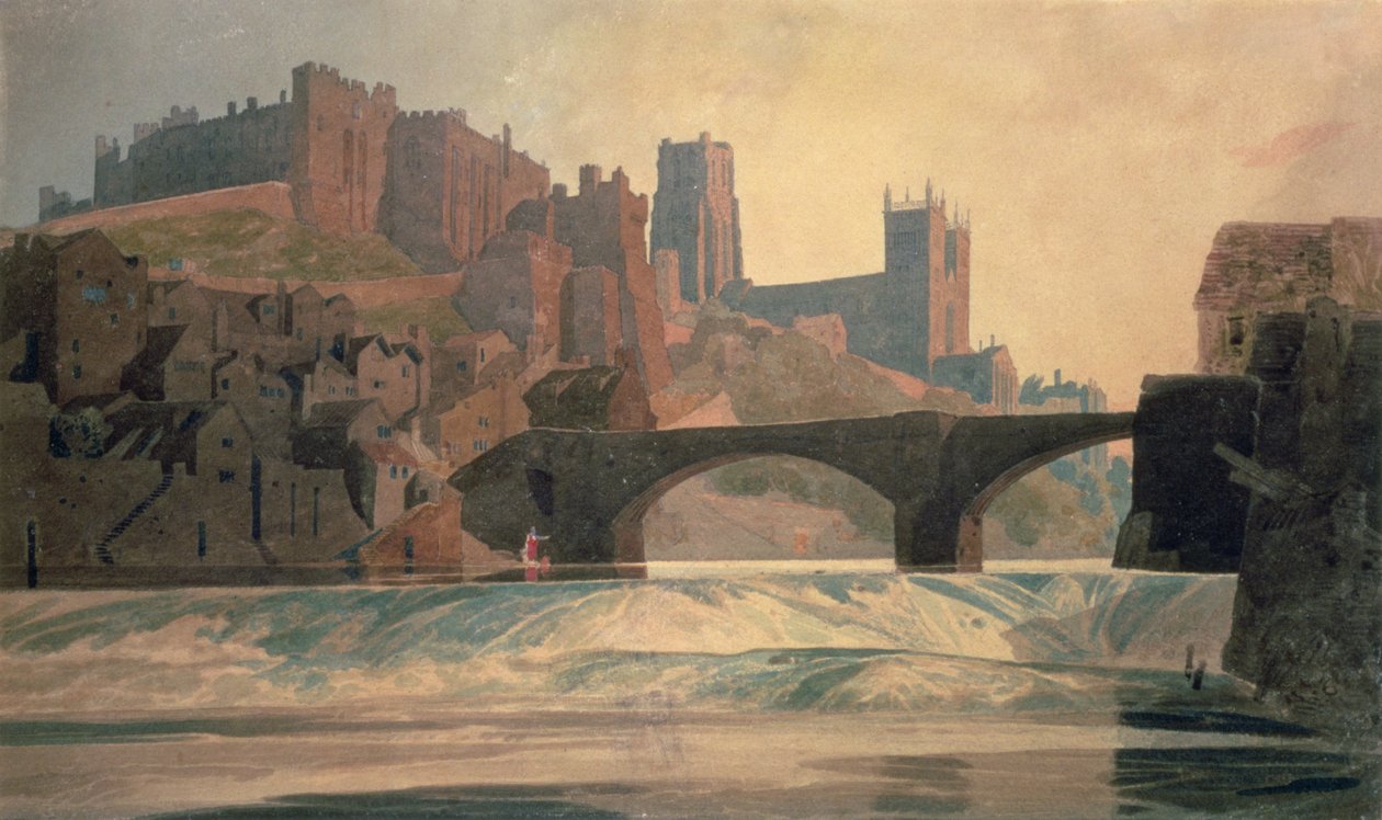 Castillo y Catedral de Durham, c.1809-10 de John Sell Cotman