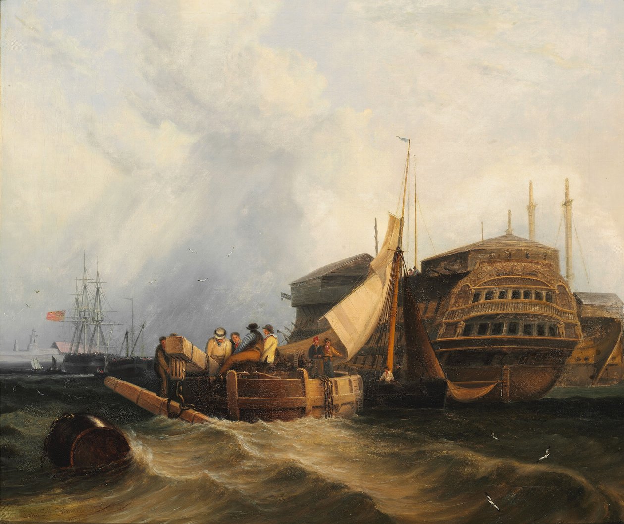 Escena del puerto de John Sell Cotman