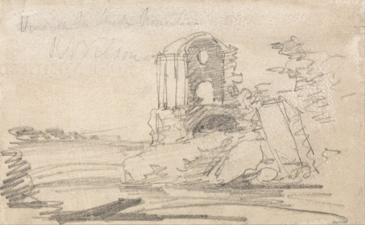 Templo en ruinas después de Richard Wilson de John Sell Cotman
