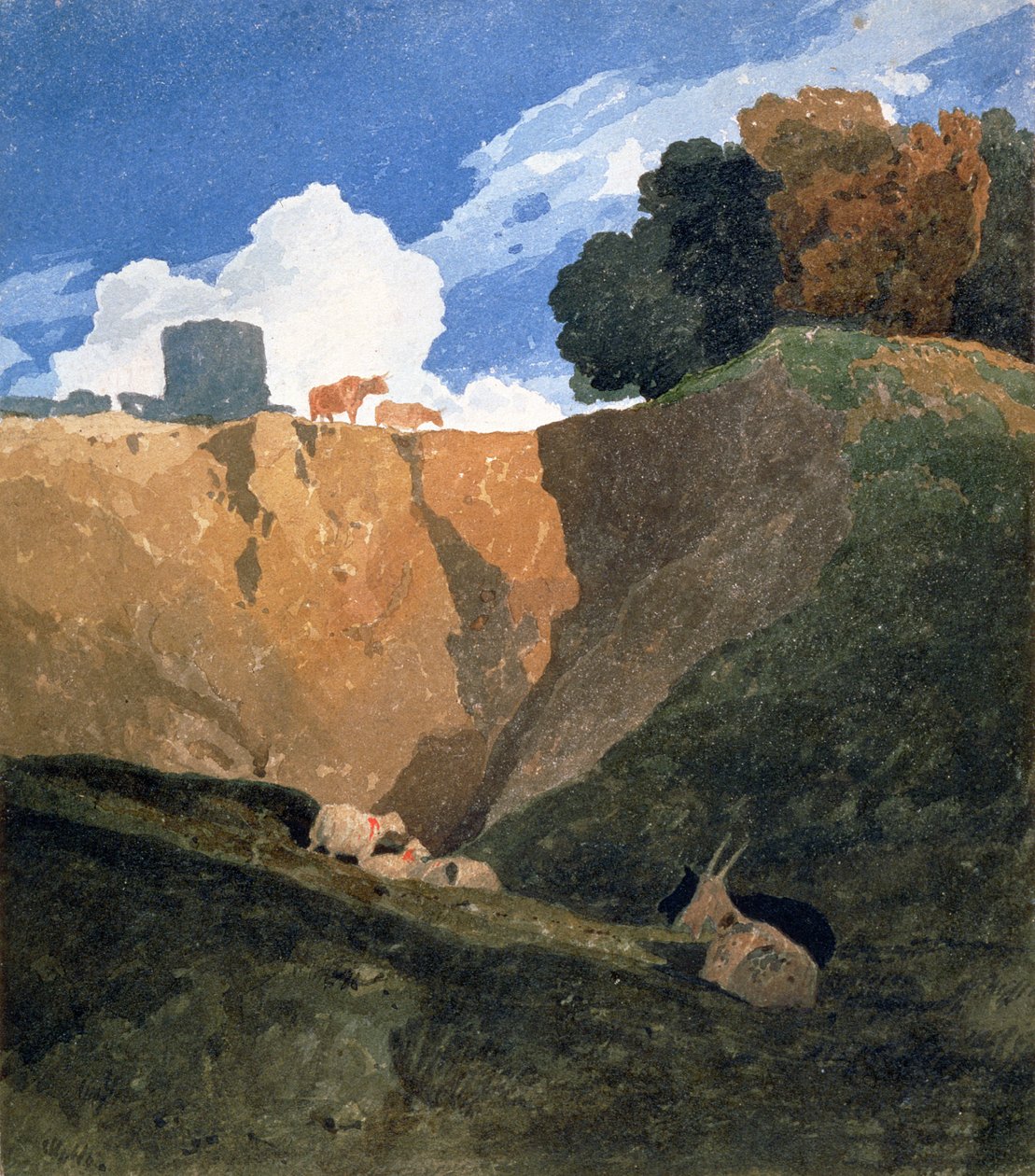 La cantera de marga, c.1809-10 de John Sell Cotman
