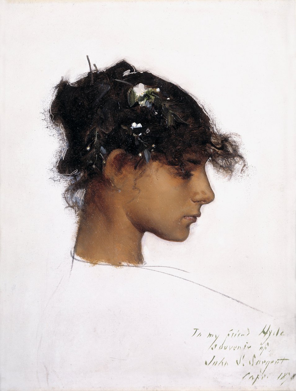 Rosina Ferrara, cabeza de una chica de Capri de John Singer Sargent