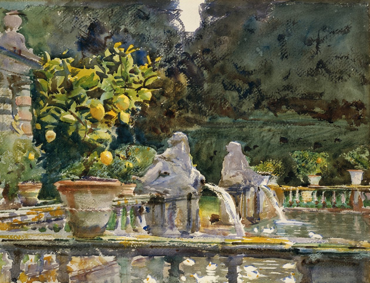 Villa di Marlia, Lucca: una fuente de John Singer Sargent