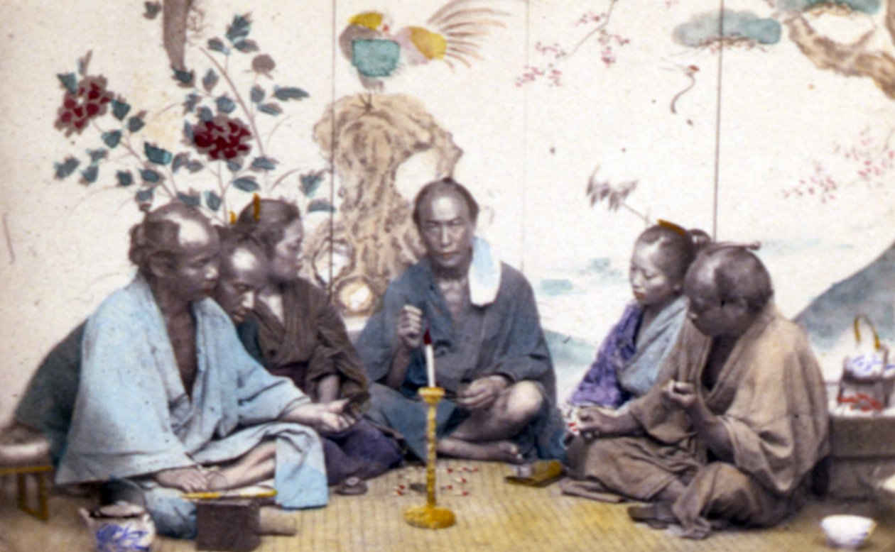 Ceremonia del té japonesa, 1890 de John Thomson