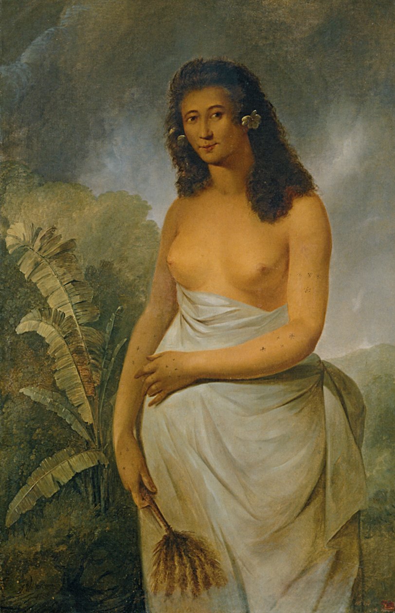 La princesa tahitiana Poedua, la hija de Oreo de John Webber