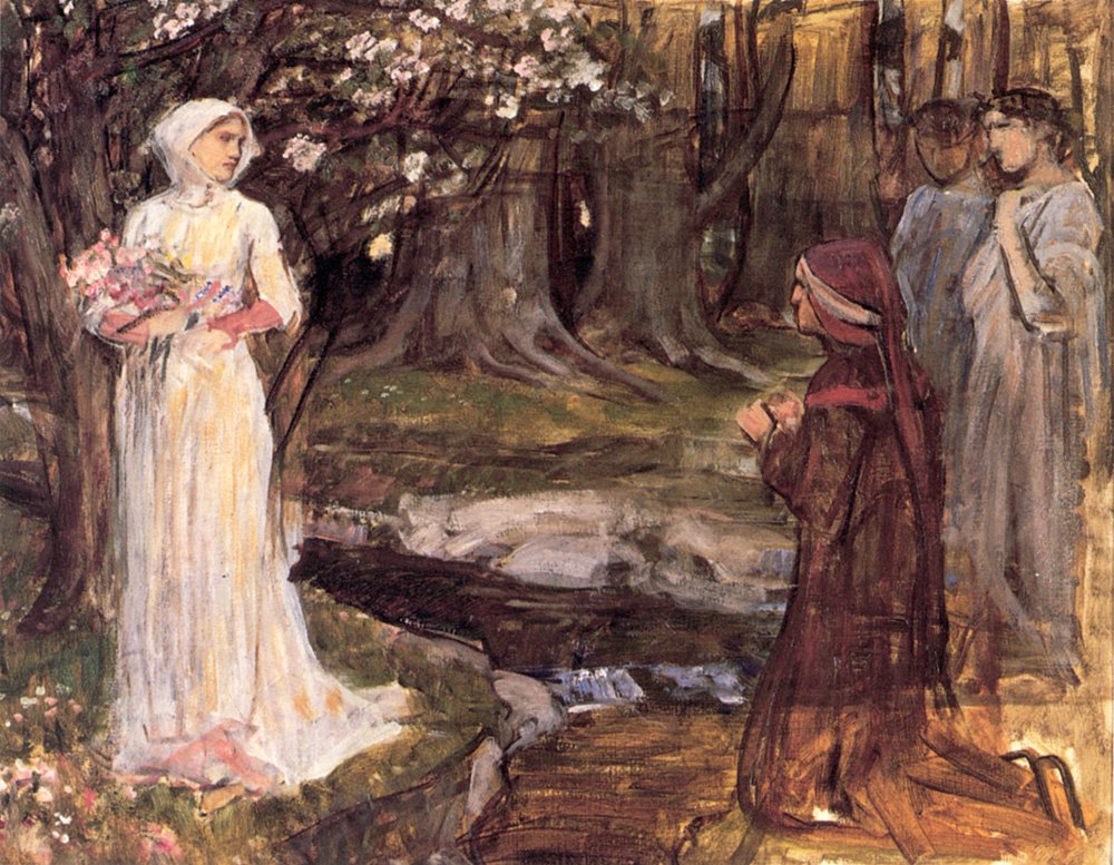 Dante y Matilde de John William Waterhouse