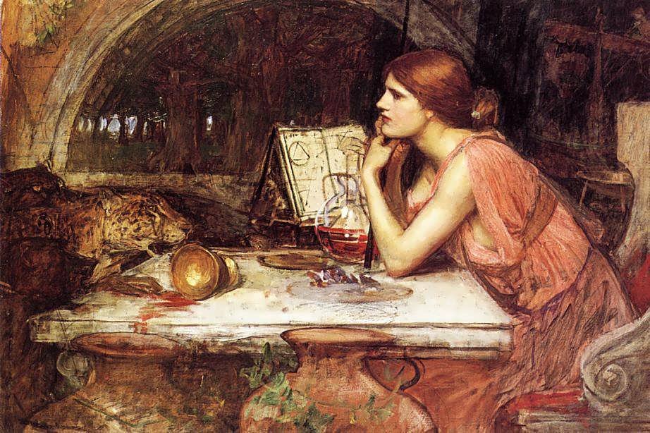 Boceto de Circe de John William Waterhouse