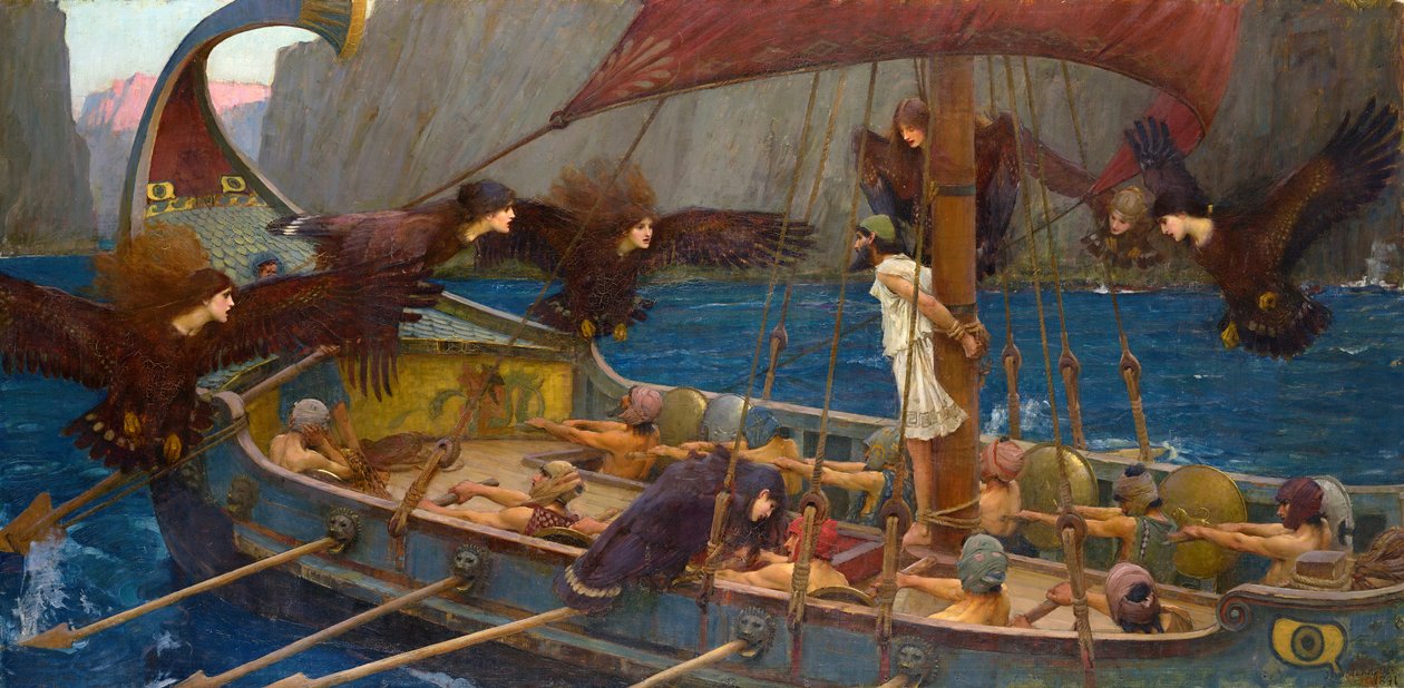 Ulises y las sirenas de John William Waterhouse