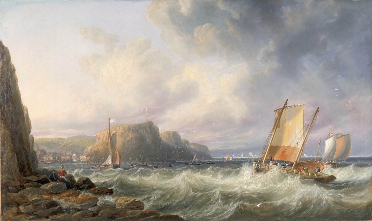 Frente a la Costa de Yorkshire (Staithes) de John Wilson Carmichael