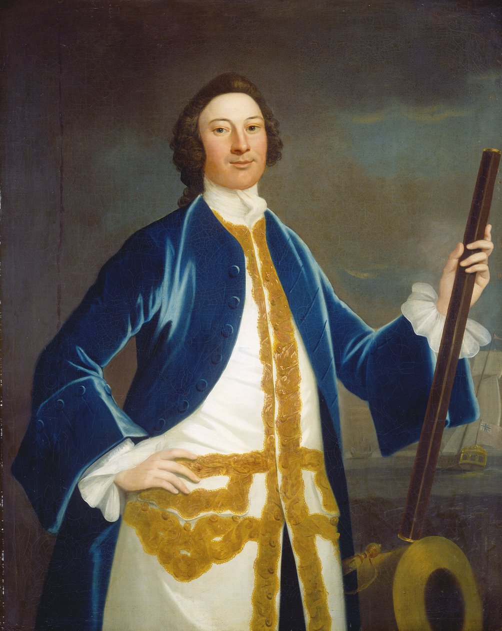 Oficial naval británico no identificado, c.1745 de John Wollaston