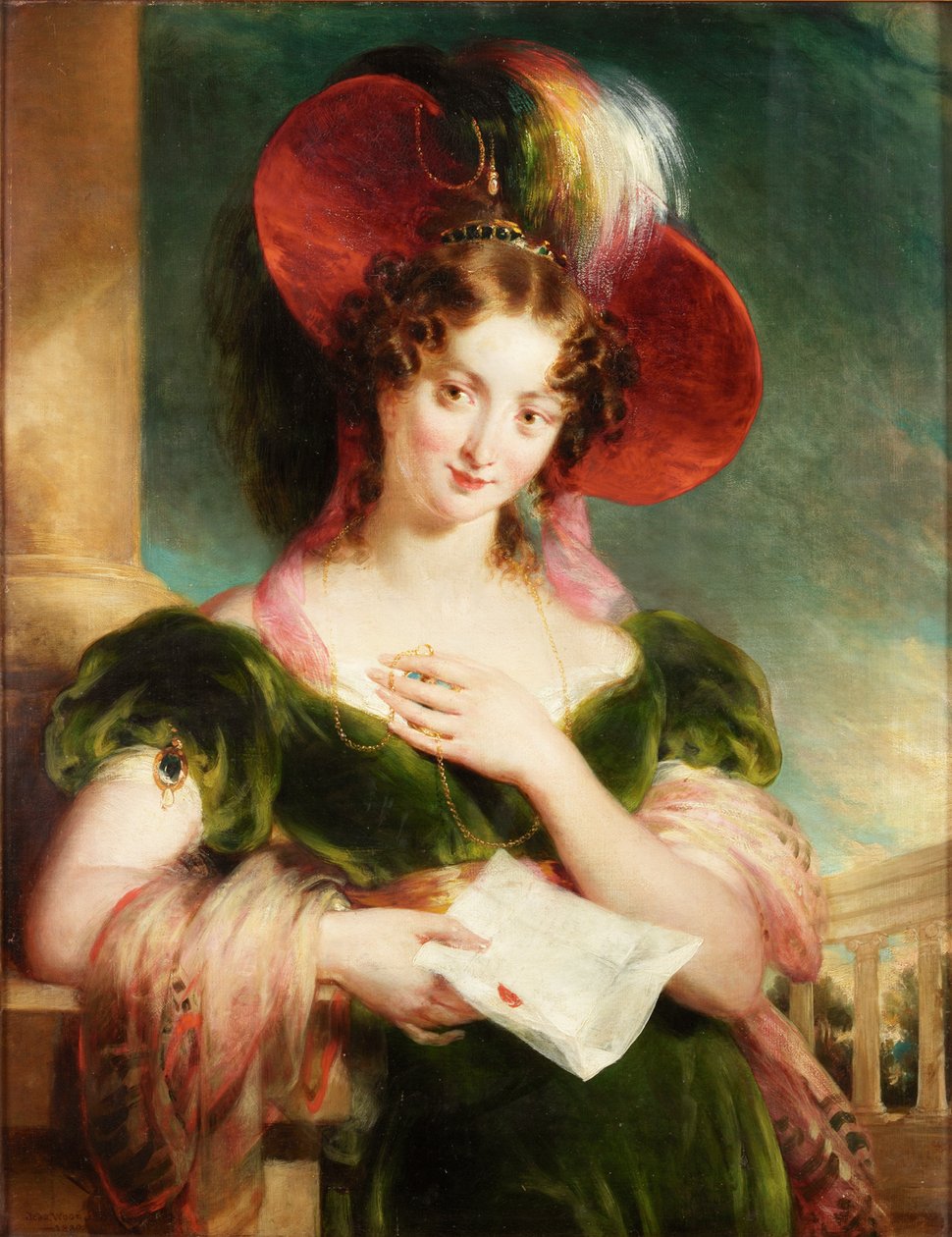 La carta de amor, 1830 de John Wood