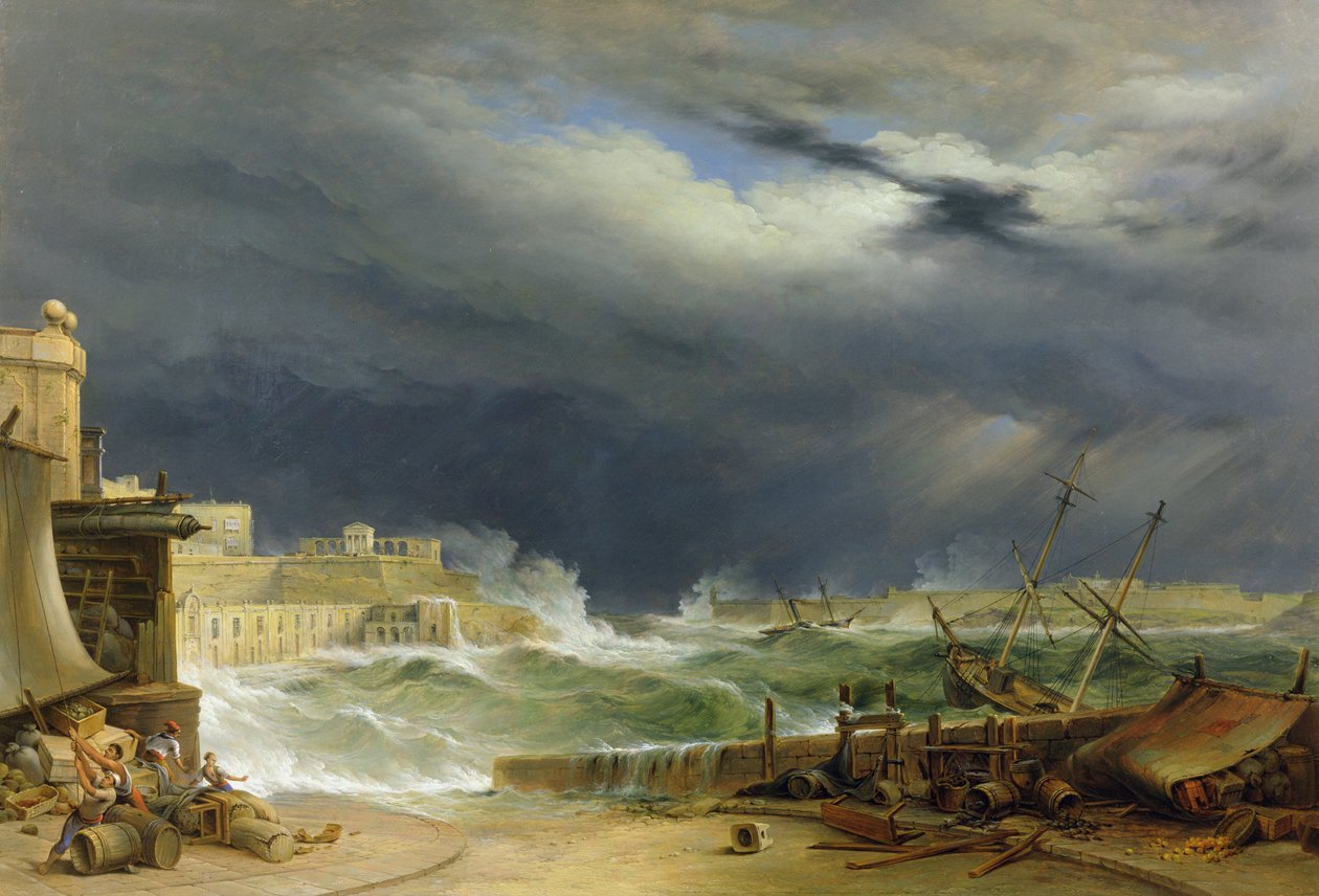 Tormenta, Malta, 1850 de John or Giovanni Schranz