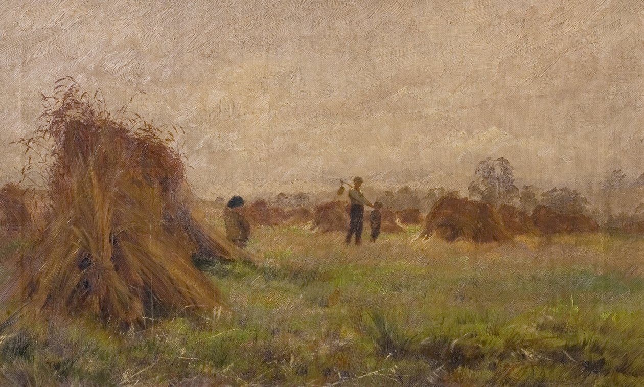 Escena de cosecha, 1885-99 de John Anderson