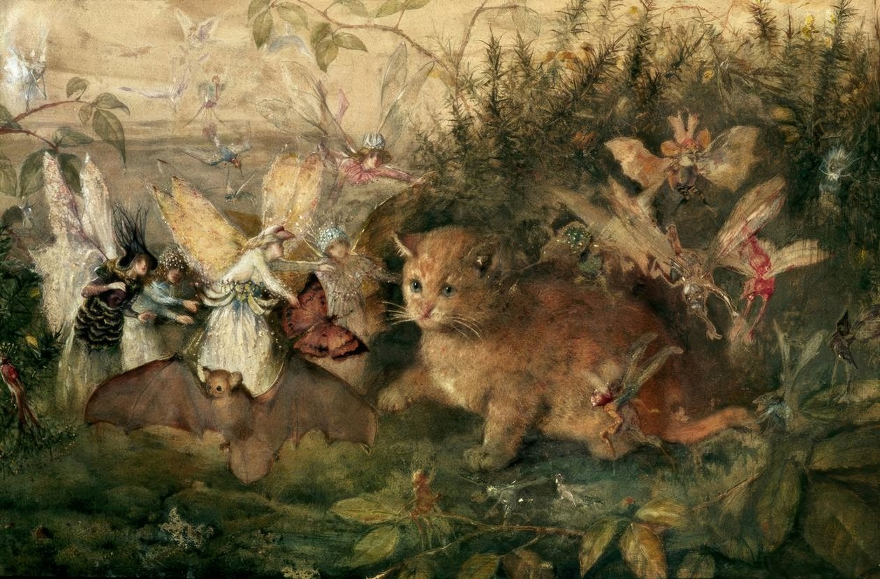 Gato entre hadas de John Anster Fitzgerald