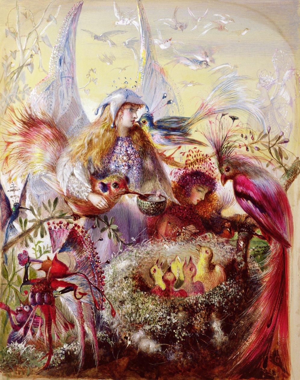 Hadas con Pájaros de John Anster Fitzgerald