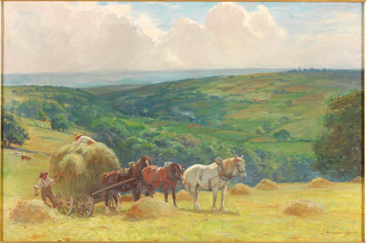 Haciendo heno, 1900 de John Atkinson