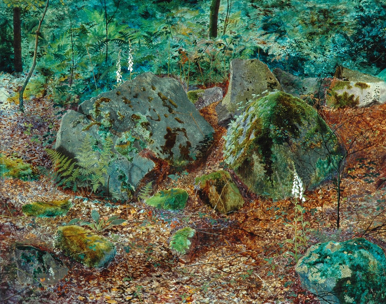 Un valle musgoso, 1864 de John Atkinson Grimshaw