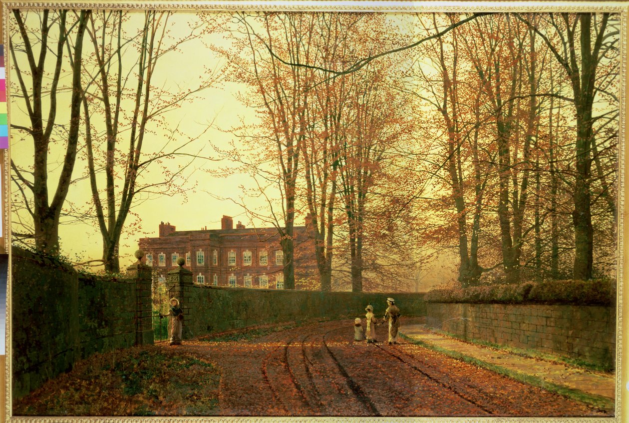 Yendo a la iglesia, 1880 de John Atkinson Grimshaw