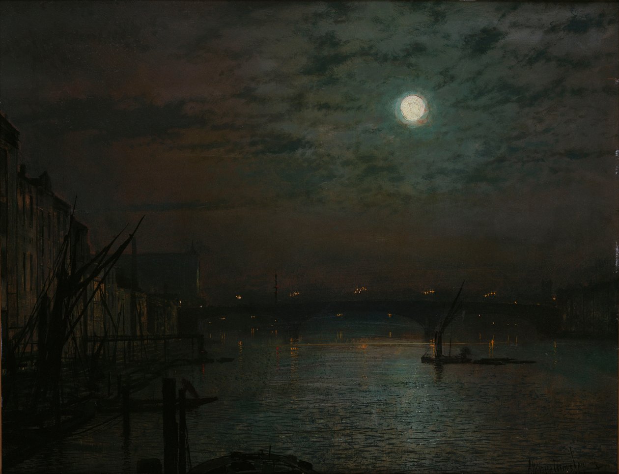 Puente de Southwark a la luz de la luna, 1882 de John Atkinson Grimshaw