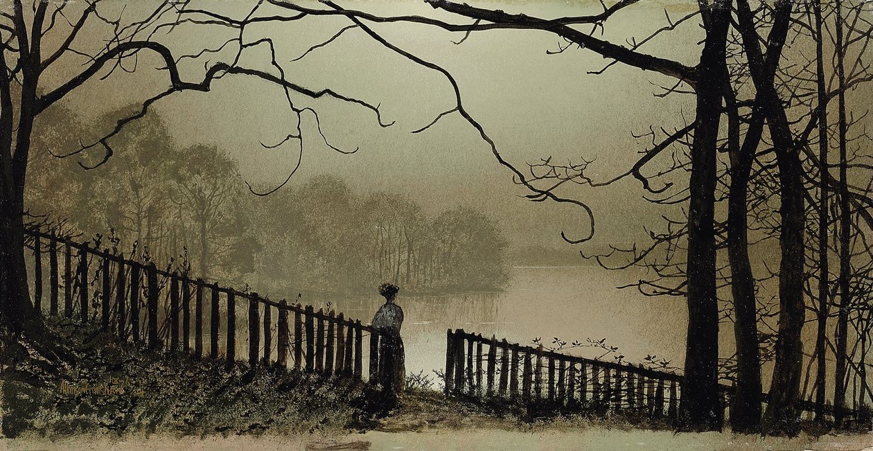 Lago Waterloo, Parque Roundhay, Leeds de John Atkinson Grimshaw