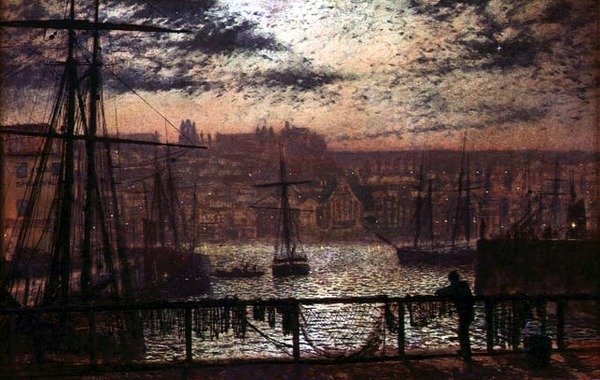 Puerto de Whitby desde Station Quay de John Atkinson Grimshaw