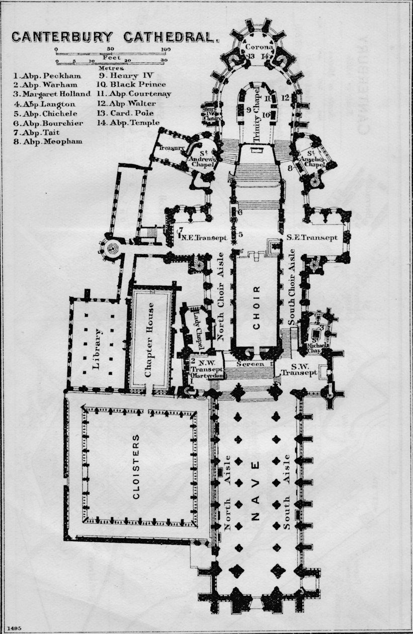 Catedral de Canterbury, siglo XX de John Bartholomew