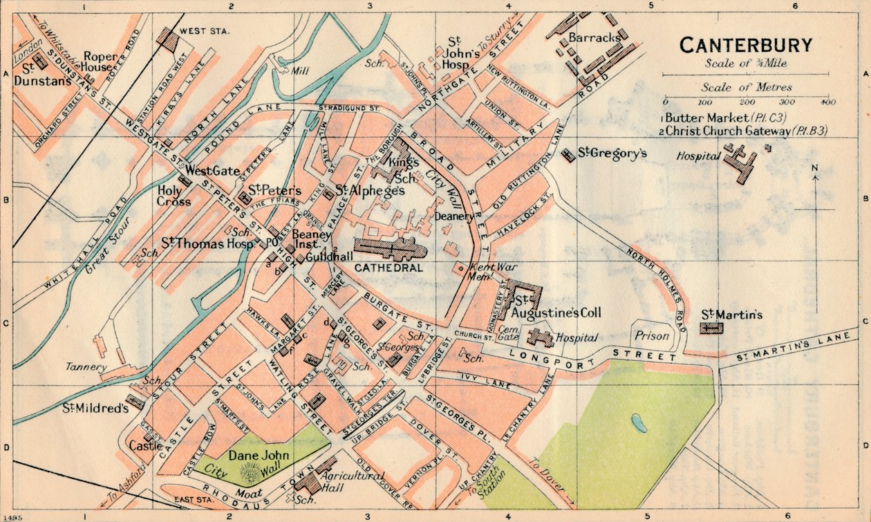 Canterbury, siglo XX de John Bartholomew