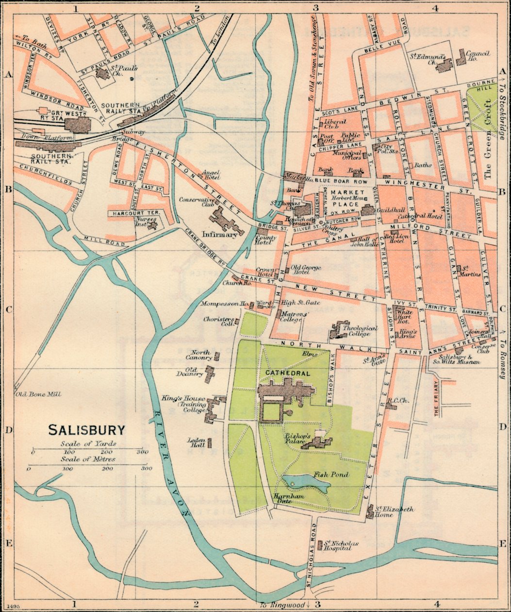 Salisbury, siglo XX de John Bartholomew