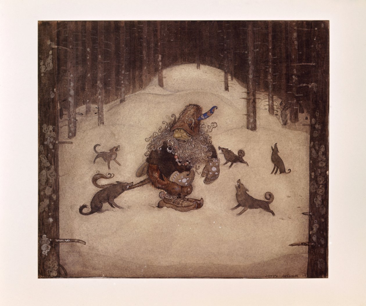 John Bauer, Troll y lobos de John Bauer