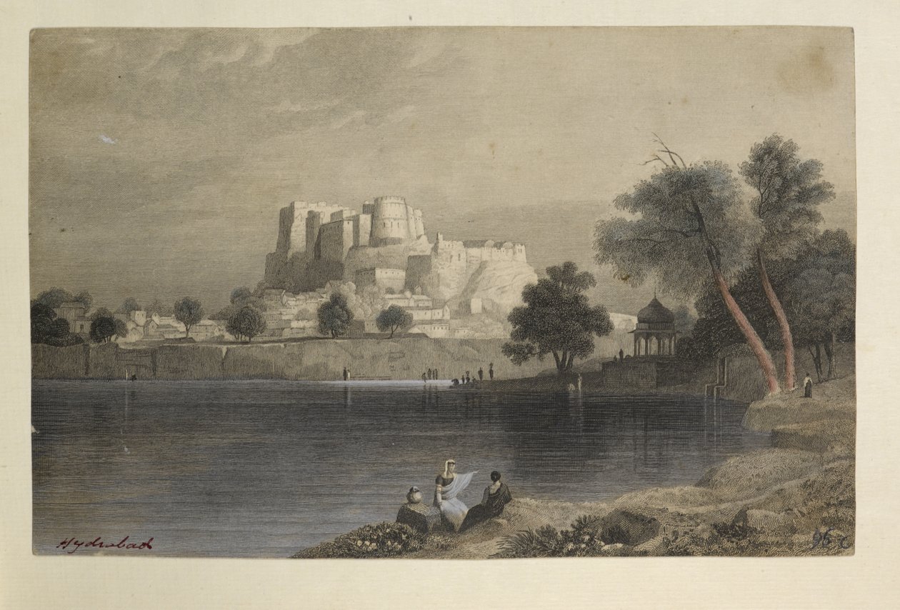 Hyderabad (grabado en color) de John Browning Bellasis