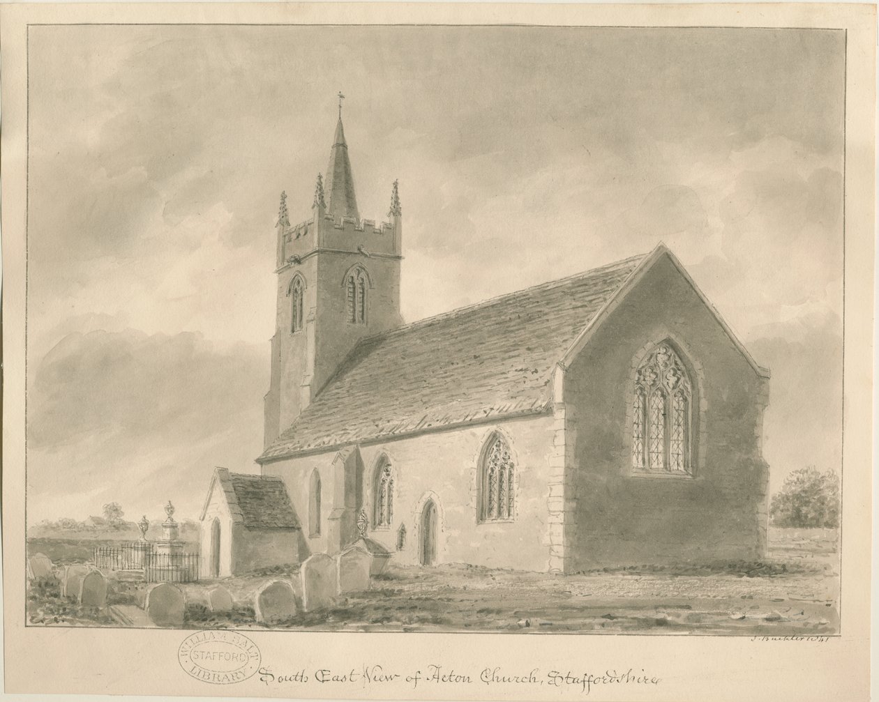 Iglesia de Acton Trussell, 1841 de John Buckler