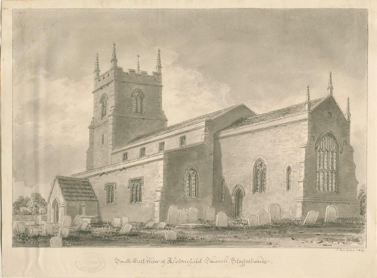 Iglesia de Alstonfield de John Buckler