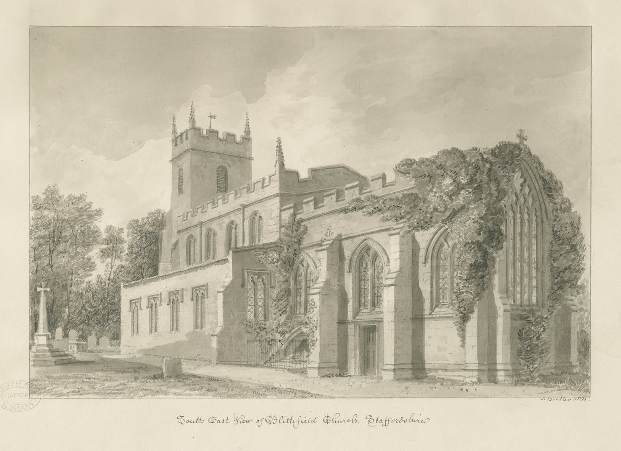 Iglesia de Blithfield de John Buckler