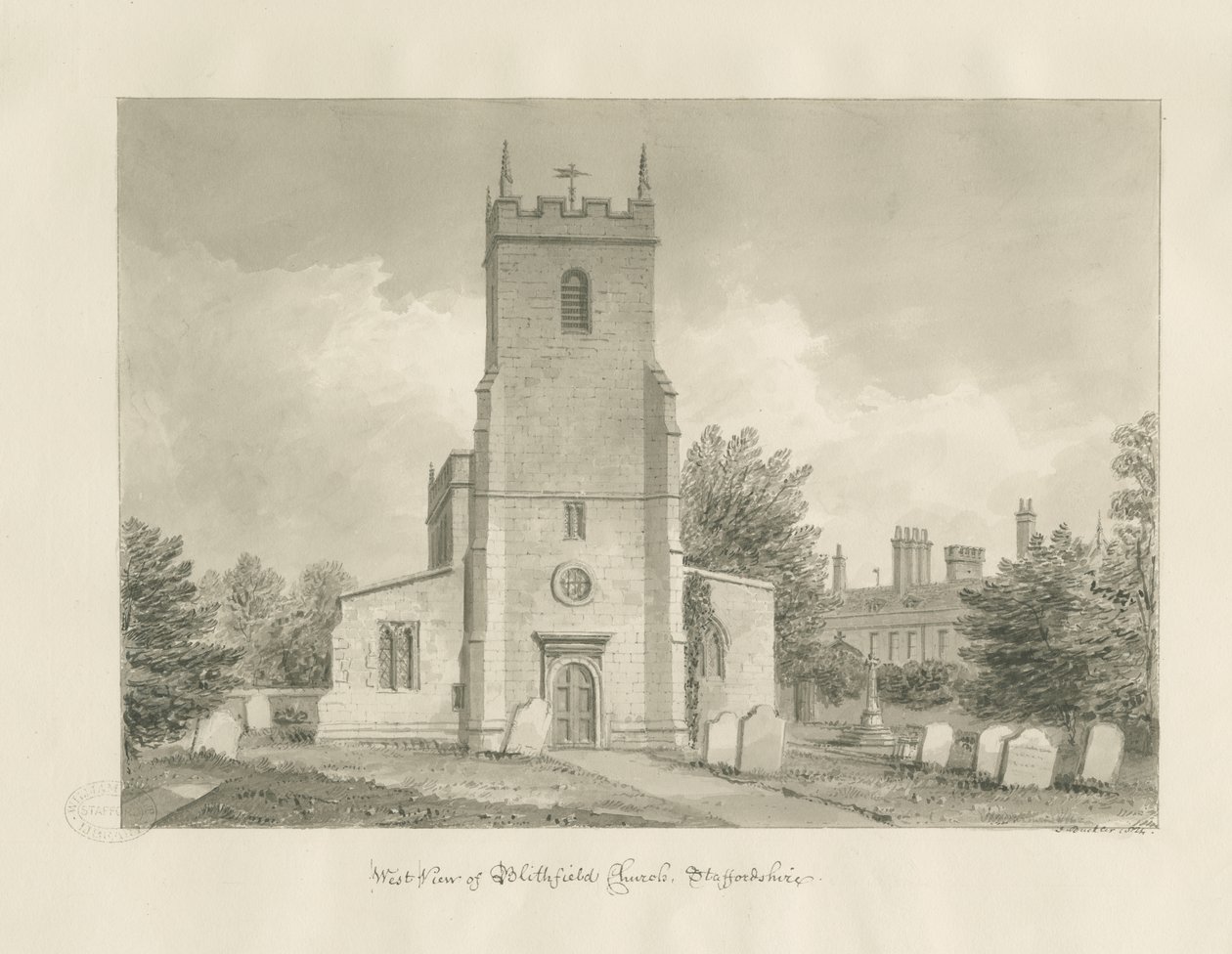 Iglesia de Blithfield de John Buckler
