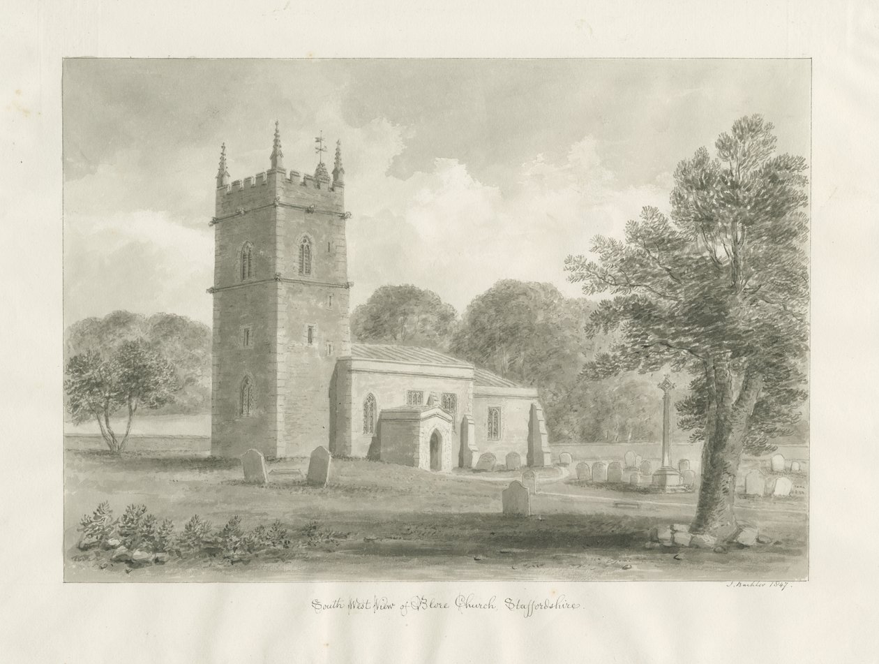 Iglesia de Blore de John Buckler