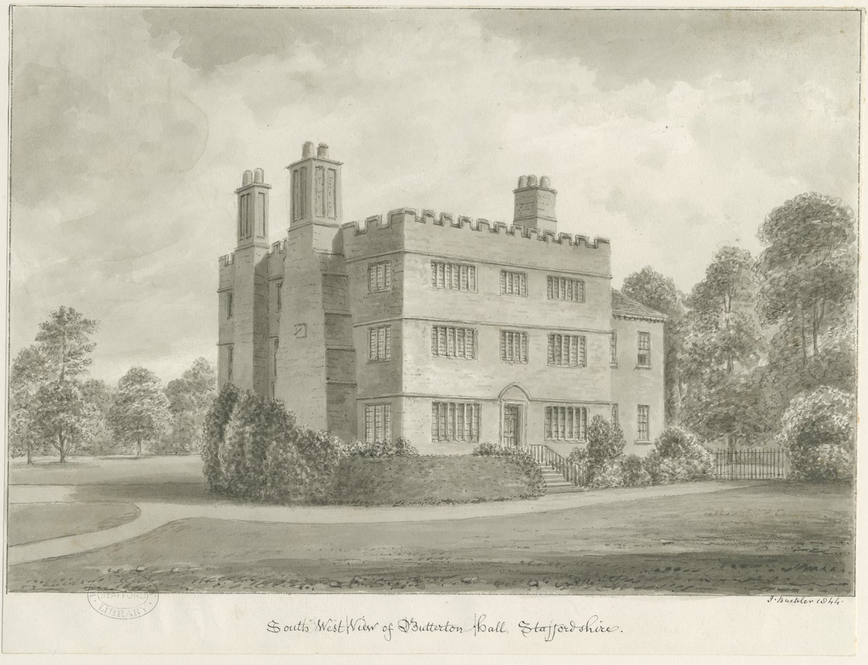 Butterton Hall de John Buckler