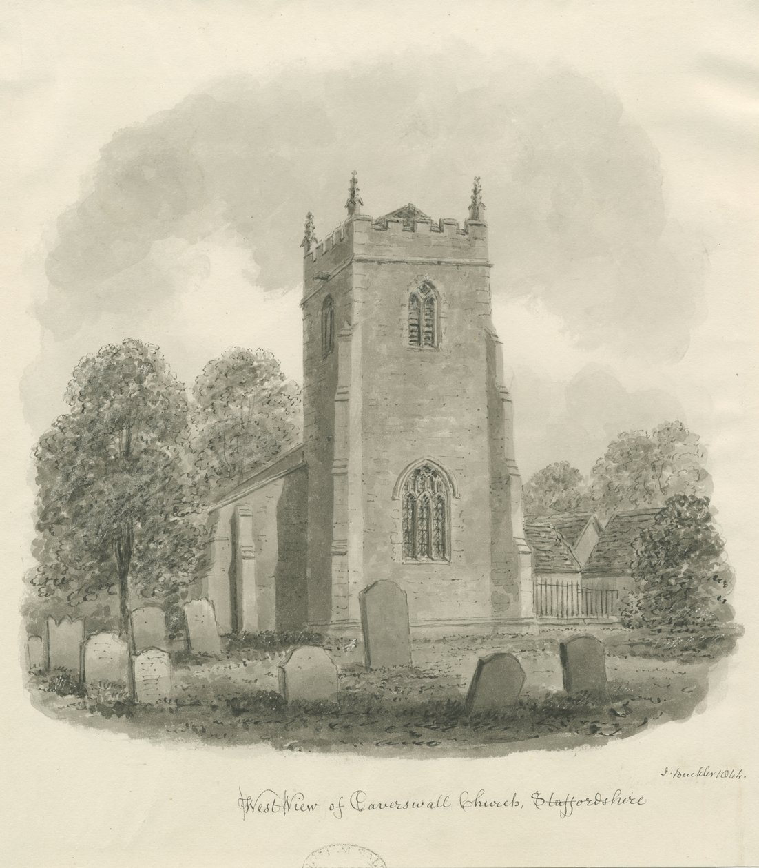 Iglesia de Caverswall de John Buckler