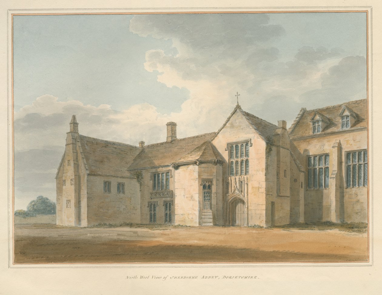 Dorset - Abadía de Sherborne, 1802 de John Buckler