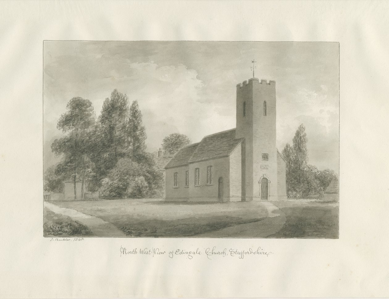 Iglesia de Edingale de John Buckler