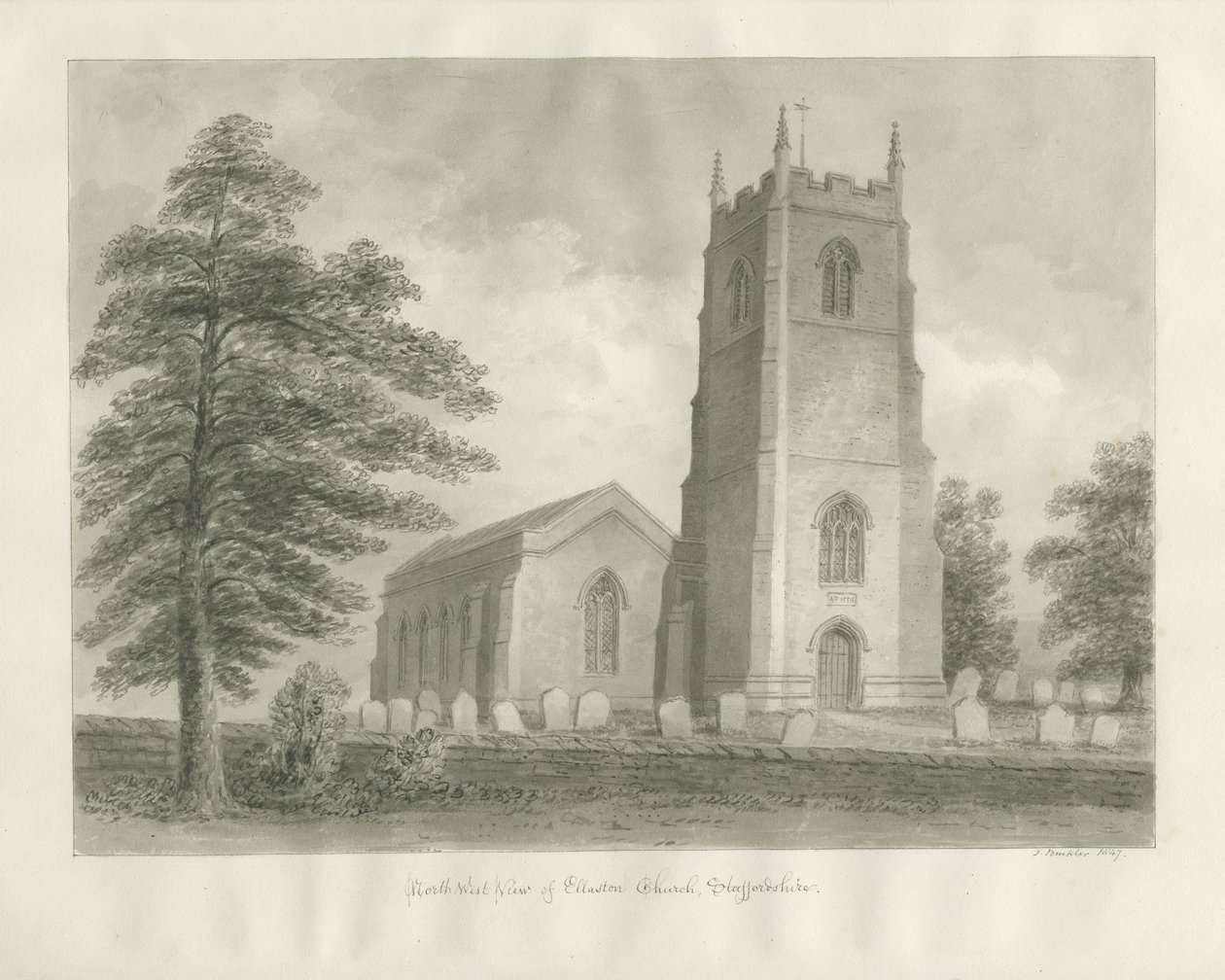 Iglesia de Ellastone de John Buckler