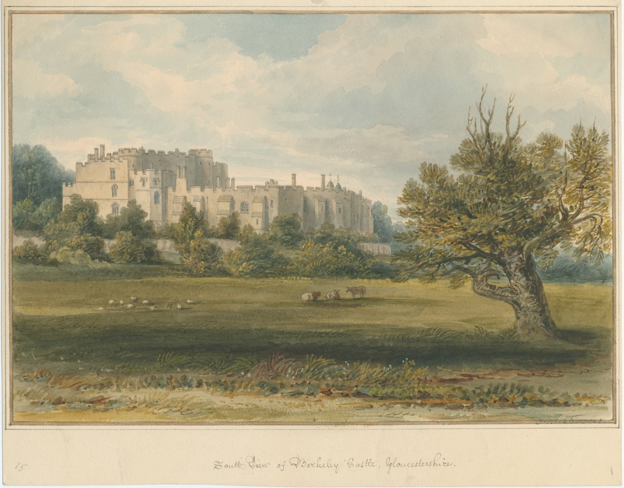 Gloucestershire - Castillo de Berkeley de John Buckler